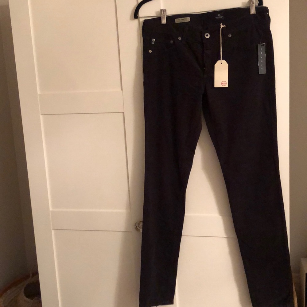 AG jegging super skinny corduroy black 30 new pant